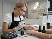 Applicazione del sistema IBX sull’unghia naturale in un salone professionale